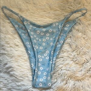 New Ditsy Floral Bikini Bottom Blue
